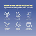 NMN 500mg & Fucoidan with Trans Resveratrol, Liposomal Vitamin C, Chaga, Reishi, Maitake Mushroom Extract - NAD+, Mitochondrial, Healthy Aging Support - 60 Capsules, Non GMO, Gluten Free Supplement