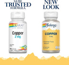 Solaray, (3 Pack) Copper, 2 mg, 100 VegCaps