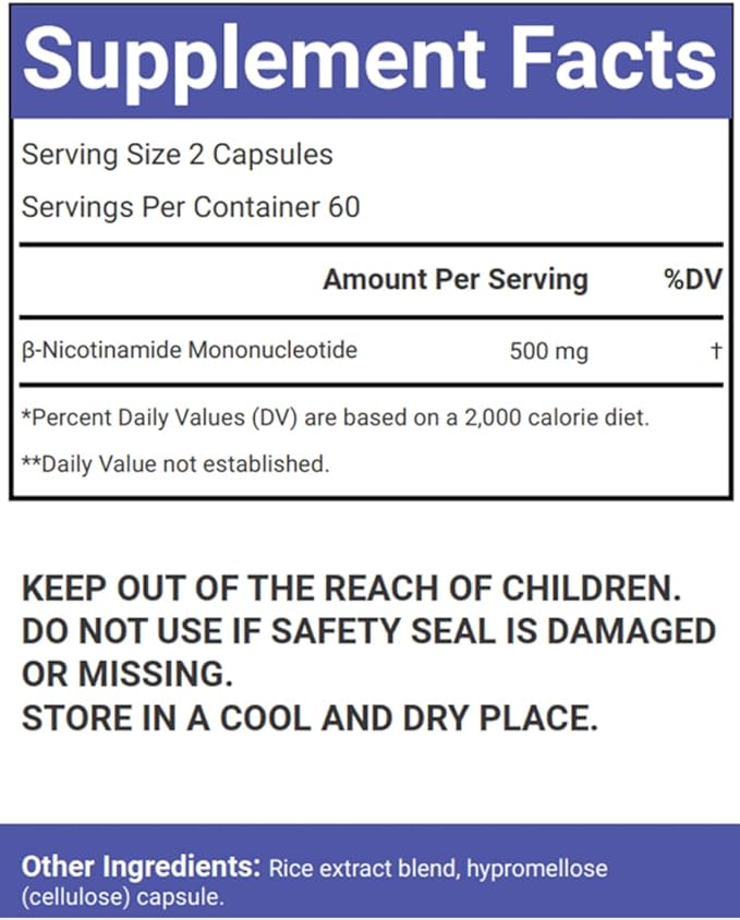 Nicotinamide 500mg Vitamin B3, 120 Capsules - Non-GMO, Gluten Free, Flush Free- 2 Packs