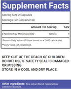 Nicotinamide 500mg Vitamin B3, 120 Capsules - Non-GMO, Gluten Free, Flush Free- 2 Packs