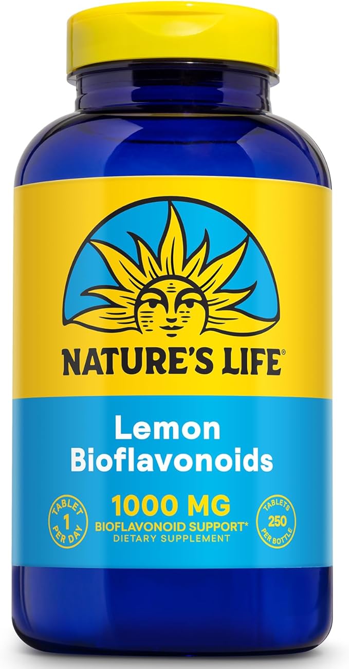 Nature's Life Lemon Bioflavonoids 1000mg - Citrus Bioflavonoids Supplement with Hesperidin and Rutin - Antioxidant and Cellular Support, Vitamin C Absorption - 60 Day Guarantee, 250 Serv, 250 Tablets