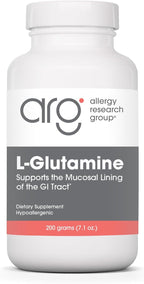 Allergy Research Group L-Glutamine Powder - Gut Health for Men & Women, Free Form Amino Acid, Pure, 4.7g Supplement - 7.1 Ounce