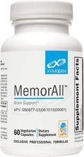 XYMOGEN MemorAll - Brain Support Supplement - Vitamins + Botanicals That Support Cognitive Function and Healthy Memory - Folate, Ginkgo, NAC, Phosphatidylserine, B12, B6, Huperzine A (60 Capsules)
