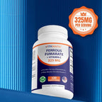 Vitamatic Ferrous Fumarate 325 mg + Vitamin C 100 mg (104 mg Elemental Iron) – High Potency Iron Supplement – Gentle on Stomach, 120 Coated Tablets, Made in USA