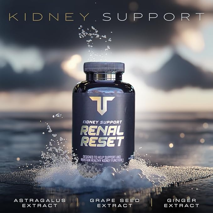 Troponin Nutrition Renal Reset Kidney Support Organic Astragalus Powder Grape Seed Extract, Ginger Extract