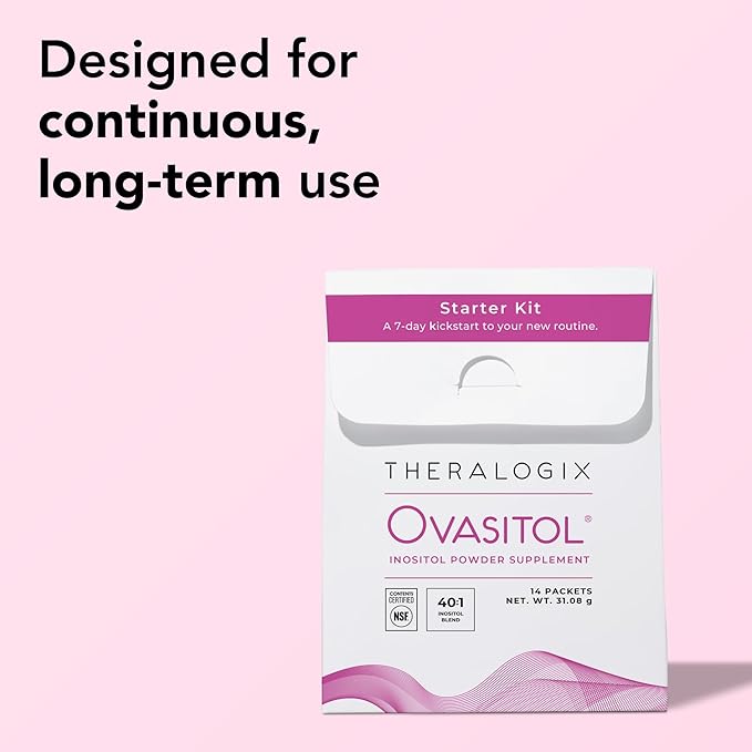 Theralogix Ovasitol Inositol Powder – 7-Day Starter Kit | Premium Inositol Supplement for Women | 40:1 Ratio Myo & D-Chiro Inositol | Supports Hormonal & Metabolic Health