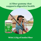 BeLive Fiber Gummies - Prebiotic Fiber Supplement with Chicory Root & Inulin for Digestive Support & Overall Gut Health I Vegan, Sugar Free Gummies for Adults & Children - Apple Flavor | 3-Pack