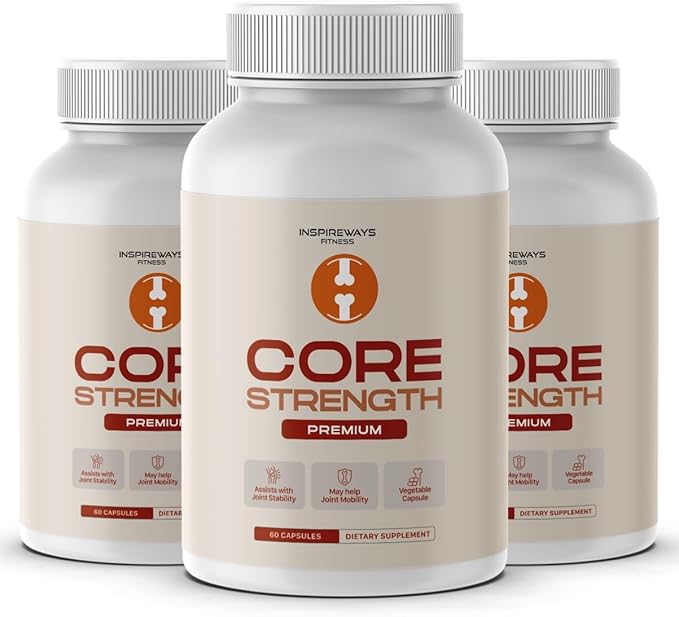 Core Strength Capsules, CoreStrength Premium Quality Supplement Joint Vitamins Support with Advanced Maximum Strength & Wellness Formula for Overall Health (180 Capsules)
