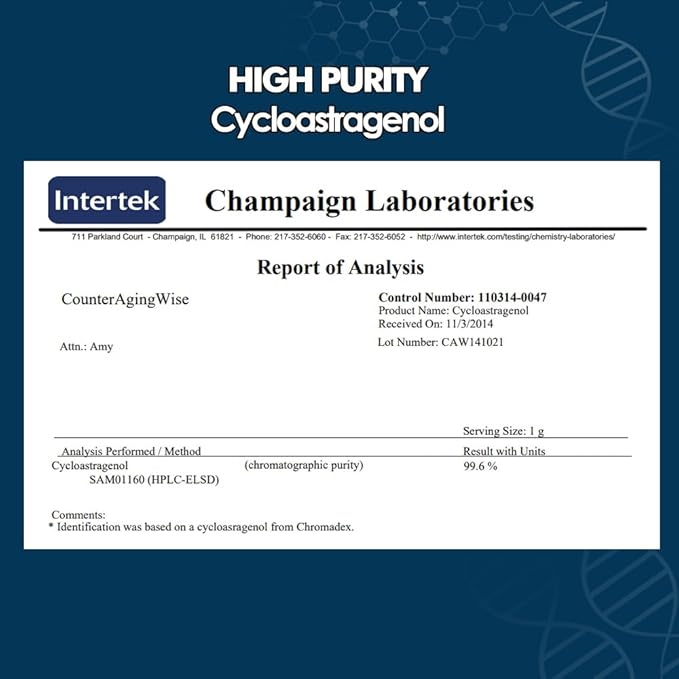 CAW Hypersorption Cycloastragenol 5Mg | Telomere Length Support | DNA Health Immunity Boost Anti-Aging | 30 Enteric-Coated Capsules (6 Bottles)