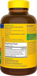 Nature Made Calcium, Magnesium & Zinc w. Vitamin D Tablets Value Size 300 Ct (3 Pack of 300)（Packaging may vary）