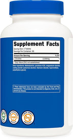 Nutricost L-Citrulline 2500mg Per Serving, 60 Servings, 1250mg Per Tablet, 120 Tabs - Non-GMO and Gluten Free Supplement