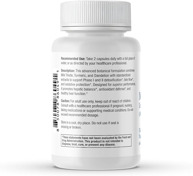 Milk Thistle Liver Detox Complex – Clinical-Grade Liver Support Supplement with Turmeric, Dandelion, Beet, Picrorhiza, Black Pepper – Phase I & II Detox – 60 Capsules – Non-GMO (2-Pack)