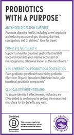 New Chapter All-Flora Probiotic for Advanced Digestion & Complete Gut Health with Prebiotics + Postbiotics, Clinical-Strength Strains, 100% Vegetarian, Non-GMO, Shelf Stable - 60 ct (2 Month Supply)