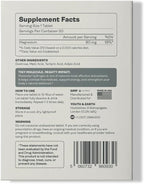 Youth & Earth Molecular Hydrogen Tablets, Effervescent Form, 30 Count, Cell Health Support, Antioxidant-Rich, Vegan