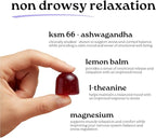 Safe Space Calming Gummies – Stress Relief with Ashwagandha, L-Theanine, Magnesium & Lemon Balm – Relaxation & Sleep Support – from ASMR – Vegan (60 Count)