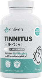 Tinnitus Relief Pills for Ear Ringing – Ear Tinnitus Relief for Ringing Ears with Flavonoids, B12 & Inositol – for Pain in Ears & Health Support – 180 Caplets – Daily Ear Ringing Relief Supplement