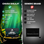 Chuga Authentic Himalayan Shilajit Tablets for Men & Women | Chuga Shilajit | Organic | Harvested 16,000 Feet | Lab Tested in USA, 75+ Fulvic Acid, Grade A, Immune Booster, Shilajit Tablets (2 Pack)