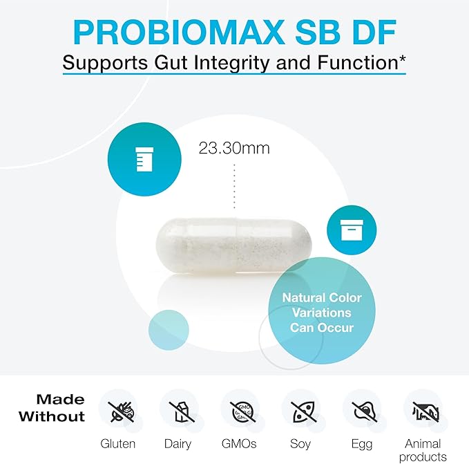 XYMOGEN ProbioMax Sb 35B - 35 Billion CFU Probiotic Supplement for Digestive Health Support* - Saccharomyces Boulardii - Vegetarian, Non-GMO & Gluten-Free - 30 Capsules
