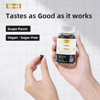 8mg Iron Supplement Gummies for Women & Men, with Boron & Vitamin C, Energy & Immune System Supports, Cognitive & Bone Health, Delicious Grape Flavor, Vegan, Non-GMO, Gluten Free, 60