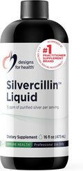 Designs for Health - Silvercillin Liquid, 15ppm Non-Toxic Form of Silver - Non-GMO GI + Immune Support Supplement (95 Servings / 16oz)