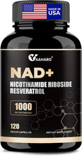 NAD Supplement 120 Capsules - Liposomal Nicotinamide Riboside w/Trans-Resveratrol & Quercetin - 1000mg NAD+ Supplement for Men and Women - Supports Energy and Focus - 60 Days Supply