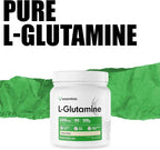 Bucked Up L-Glutamine 500g Powder, Gluten-Free, Non-GMO, Unflavored (100 Servings)