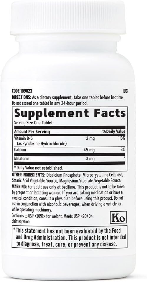 GNC Melatonin 3mg Supplement, Supports Restful Sleep, 120 Servings