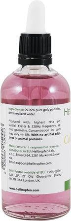 Colloidal Gold | 10 ppm | 3.4 Fl Oz - 100 ml | Third-Party Tested | Heiltropfen®