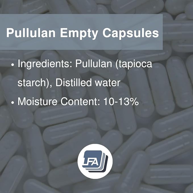 Empty 00 Capsules - Vegan Pullulan - 120 Count Vegetarian Capsules Empty - Joined Fillable 00 Vegetable Pill Capsules - Veggie Caps for DIY Vitamin Capsule Filling Kit - Halal Kosher Tapioca