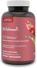 Dr. Fuhrman. Ut Biotect Urinary Tract Supplement | Wholefood Cranberry Pills for Women Made in The USA | D-Mannose, Aronia Berry, and Cranberry | Cleanses and Protects The Urinary Tract | 120 Caps