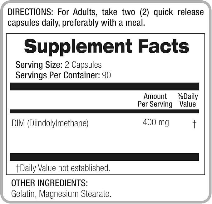 FITO MEDIC'S Lab | dim Supplement |180 Capsules |400 mg | dim | diindolylmethane | dim Supplement 400mg | Ultra high Absorption.