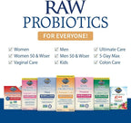 Garden of Life Probiotics for Women and Men - Raw Probiotics Colon Care 50 Billion CFU and Enzymes, Shelf Stable Once Daily Acidophilus Probiotic for Regularity and Immune Health Support, 30 Capsules