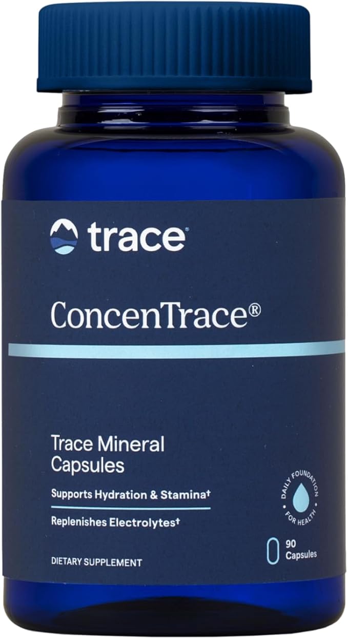 Trace Minerals ConcenTrace Trace Mineral Capsules - ConcenTrace Capsules for Overall Health - Bone Strength, Muscle Recovery & Energy Support - Gluten-Free & Vegan - 90 Count (30 Servings)