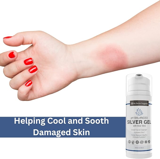 Extra Strength Colloidal Silver Gel 30ppm with Aloe Vera - pH Balanced Structured Silver - Triple Strength Soothe & Relieve - Easy Pump Bottle, 3.38Oz (4 Pack)