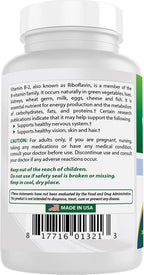 Best Naturals Vitamin B2 (Riboflavin) 100 mg 180 Tablets - Premium Formula - 3rd Party Lab Tested