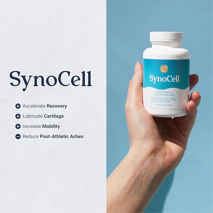 Synocell Glucosamine Chondroitin Complex 4 Pack Back, Neck, and Joint Support Supplement with Boswellia, Quercetin, & MSM - Renew Your Joints from The Inside Out - Move with Freedom and Ease