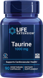 Life Extension Taurine 1000mg and Sea-Iodine 60 Capsules Supplement Bundle