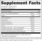 Bucked Up Pre Workout 6 Grams Citrulline, 2 Grams Beta Alanine, and 3 Other Registered trademarked Ingredients (Watermelon)