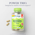 SOLARAY Echinacea with Vitamin C & Zinc – Immune Support Supplement – Echinacea Capsules with Vitamin C 500 mg Plus Bioflavonoids, Vegan, 60-Day Guarantee, 90 Servings, 180 VegCaps