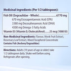 5X Ultimate Strength Omega 3 Fish Oil Liquid, Fish Oil Supplements with High DHA and EPA Omega3 Fatty Acids, High Potency Omega 3 with Vitamin D, 7.60 floz, Grape Flavor