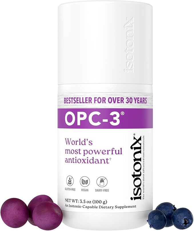 Isotonix OPC-3 Antioxidant Supplement - Pycnogenol, Grape Seed Extracts, Bilberry, Red Wine & Pine Bark Extracts - for Heart & Circulatory Support - Isotonic, Vegan, Gluten Free - 30 Servings