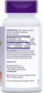 Natrol Biotin BEAUTY 10, 000 mcg, 250 Fast Dissolve Tablets