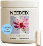 Needed. Multivitamin for Prenatal | Prenatal Multi Essentials Capsule - Pregnancy, Breastfeeding, Postpartum | Expertly-Formulated & Third-Party Tested, Citrus Scent Insert | 30-Day Supply