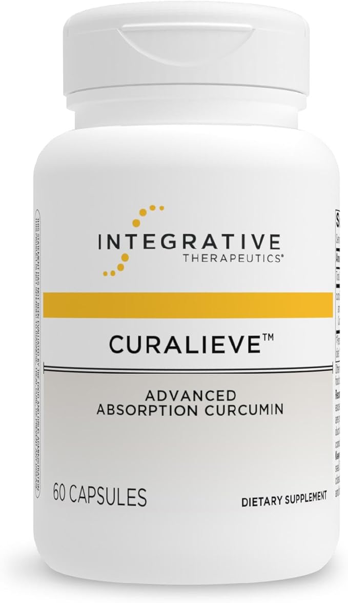 Integrative Therapeutics Curalieve - Curcumin Formula for Antioxidant Support* - High Absorption Curcumin - Vegan, Gluten-Free & Dairy-Free - 60 Capsules (30 Servings)