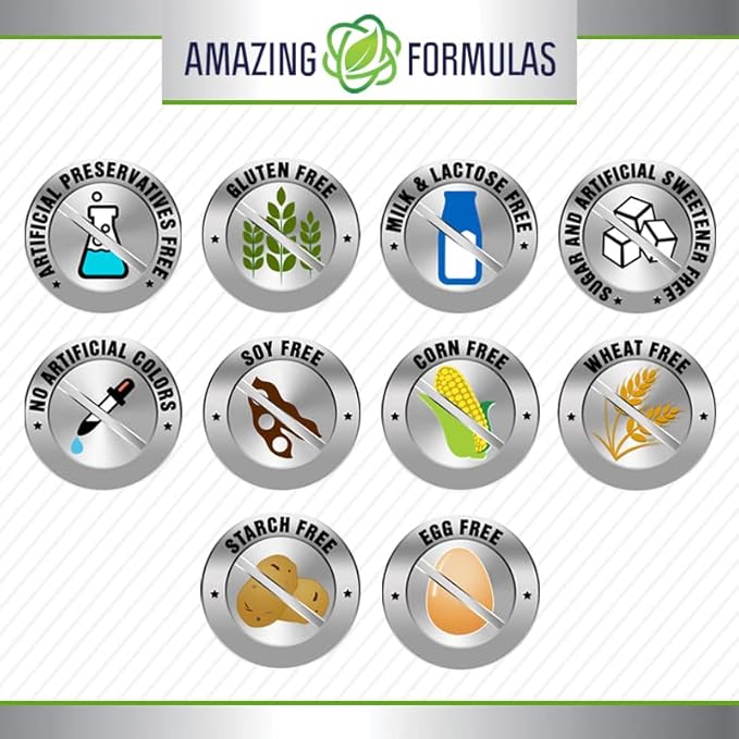 Amazing Formulas L-Glutamine Amino Acid Supplement | 800 Mg Per Serving | 180 Capsules | Non-GMO | Gluten Free | Made in USA