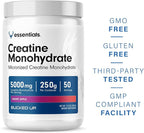 Bucked Up Grape Apple Creatine for Women and Men - Easy to Mix Vegetarian - Flavored Creatine Monohydrate Powder - Made in USA - 5G Per Serving - 50 Servings - 250 Grams Per Container