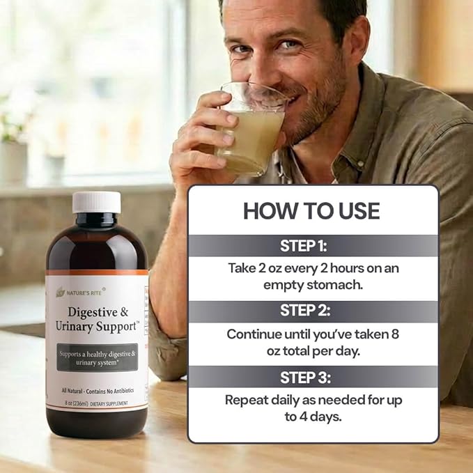 Nature's Rite Colloidal Silver Liquid, Digestive & Urinary Support, 45 ppm Silver Hydrosol for Immune Support (8 oz)