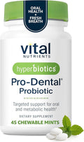 Hyperbiotics Vital Nutrients Pro Dental Probiotic | Clinically Studied BLIS K12 and M18 | Oral Probiotics for Bad Breath treatment for adults | Oral Health for teeth and gums | 45 Mint Tablets