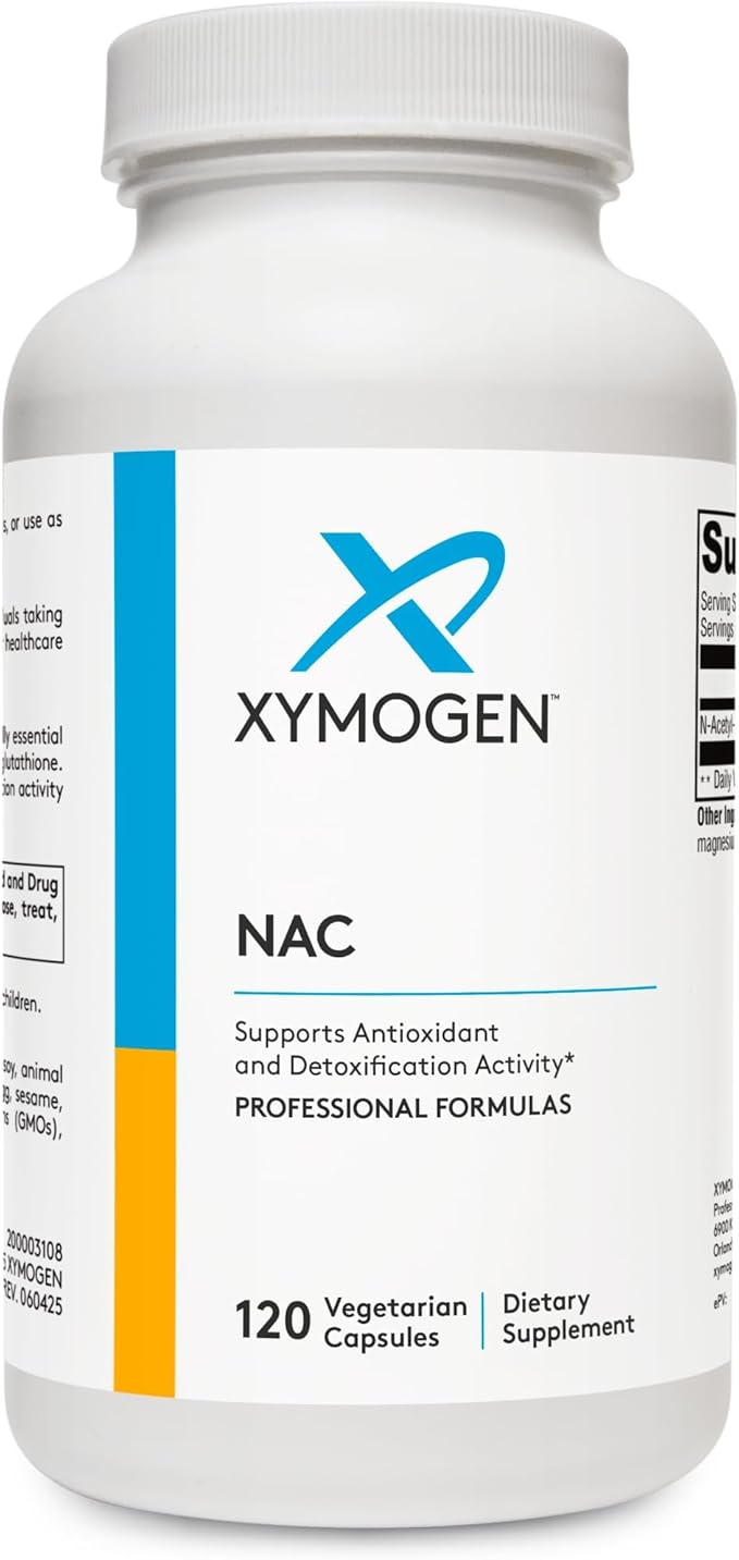 XYMOGEN NAC - 1200 mg per Serving - N-Acetyl-Cysteine Antioxidant Amino Acid - Supports Antioxidant Activity - Vegetarian, Non-GMO & Gluten Free - 120 Capsules