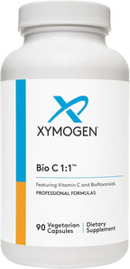 XYMOGEN Bio C 1:1 - Vitamin C Supplement with Citrus Bioflavonoids for Immune System Support - 500 mg Ascorbic Acid - Gluten-Free & Non-GMO - 90 Capsules